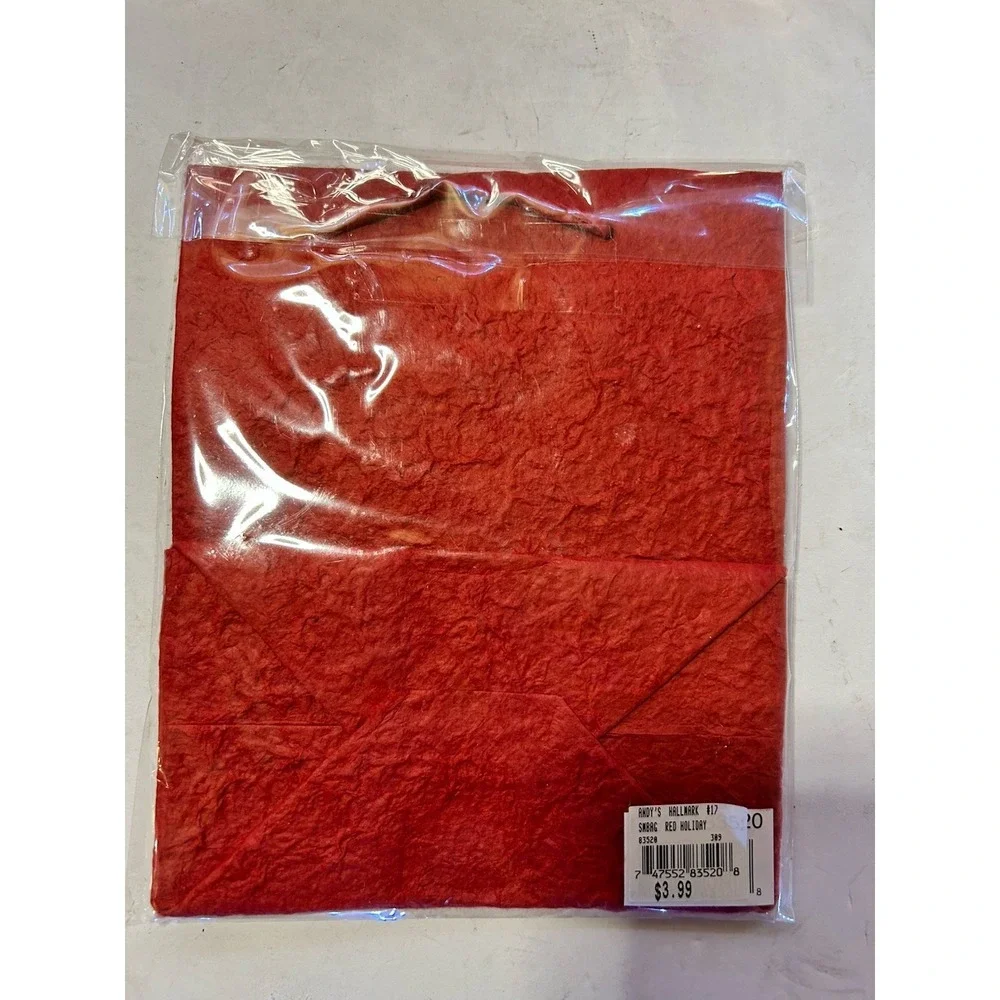 Hallmark Vintage Inspired Homemade Paper Christmas Gift Bag Lot Of 4 Red & Green
